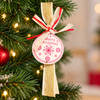 Lacy Merry Christmas Ornament- White