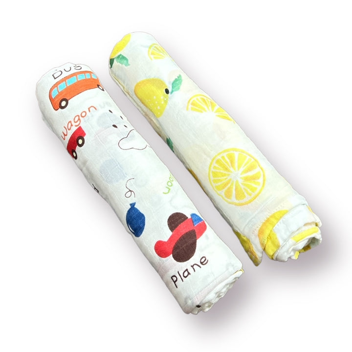 Lemon Drive Muslin Swaddles - Set of 2