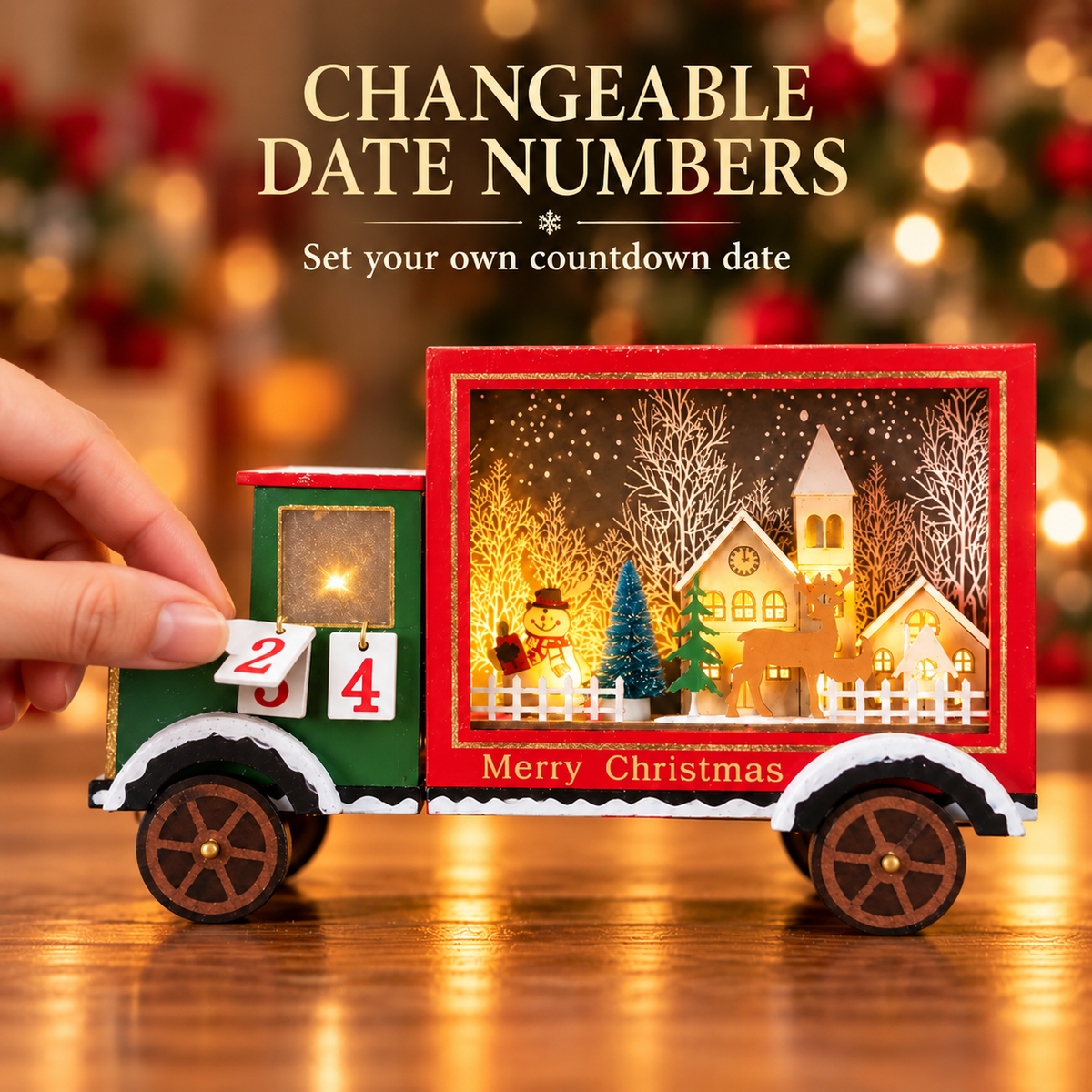 Light-Up Snowy Village Christmas Countdown