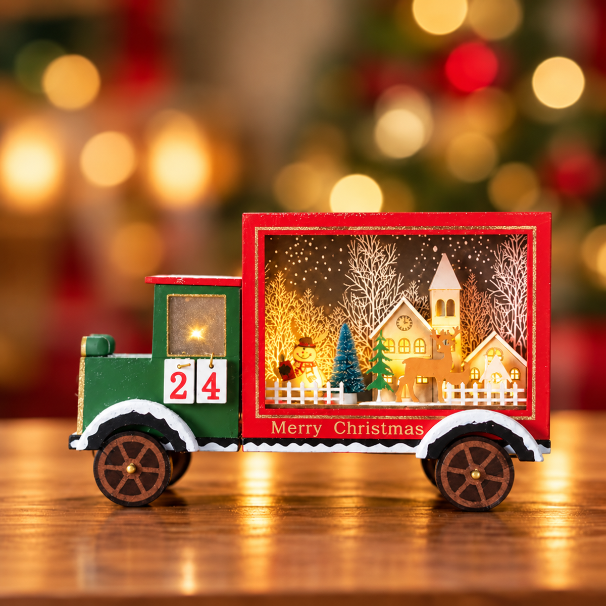 Light-Up Snowy Village Christmas Countdown