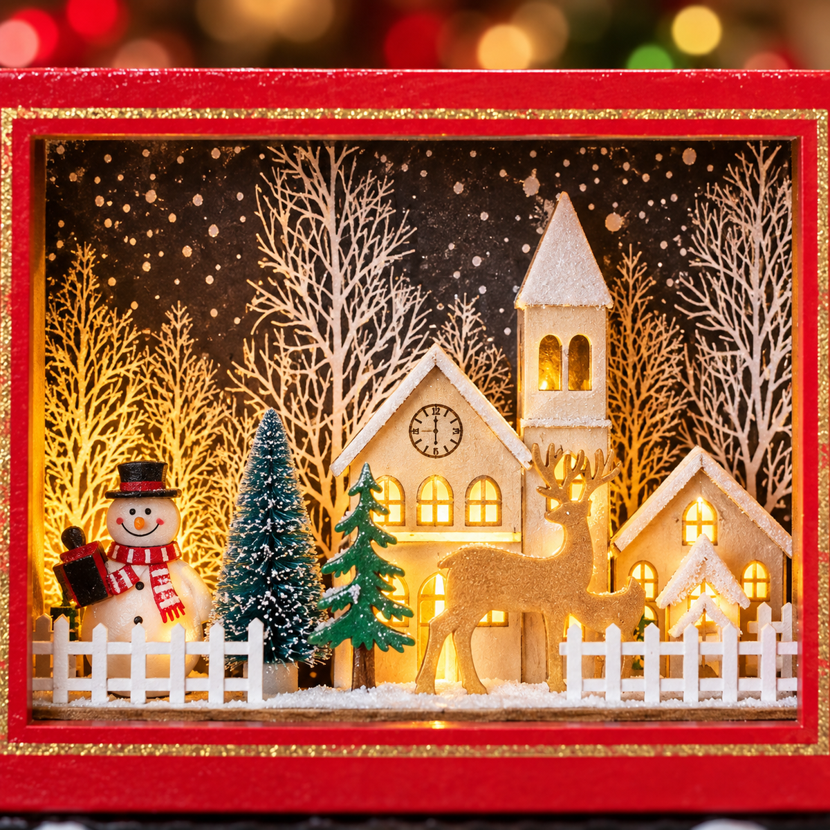 Light-Up Snowy Village Christmas Countdown