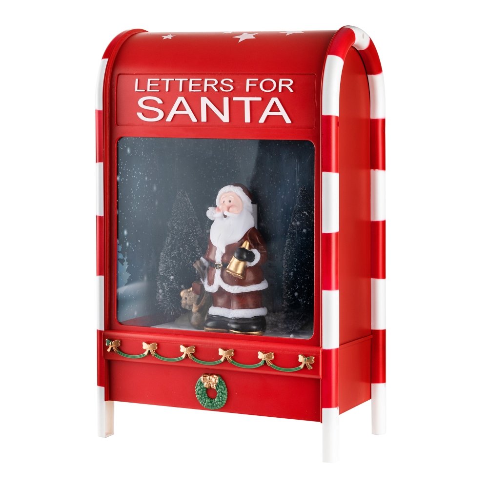 Babble Wrap Light Up Musical Mailbox- Santa in a Snowfall