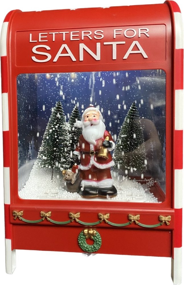 Babble Wrap Light Up Musical Mailbox- Santa in a Snowfall