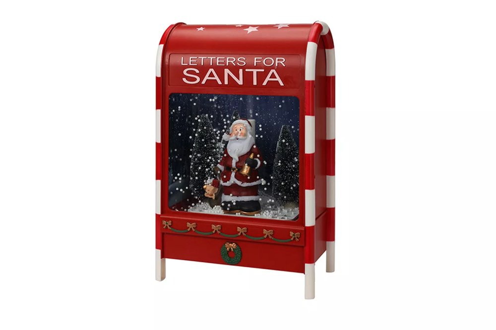 Babble Wrap Light Up Musical Mailbox- Santa in a Snowfall