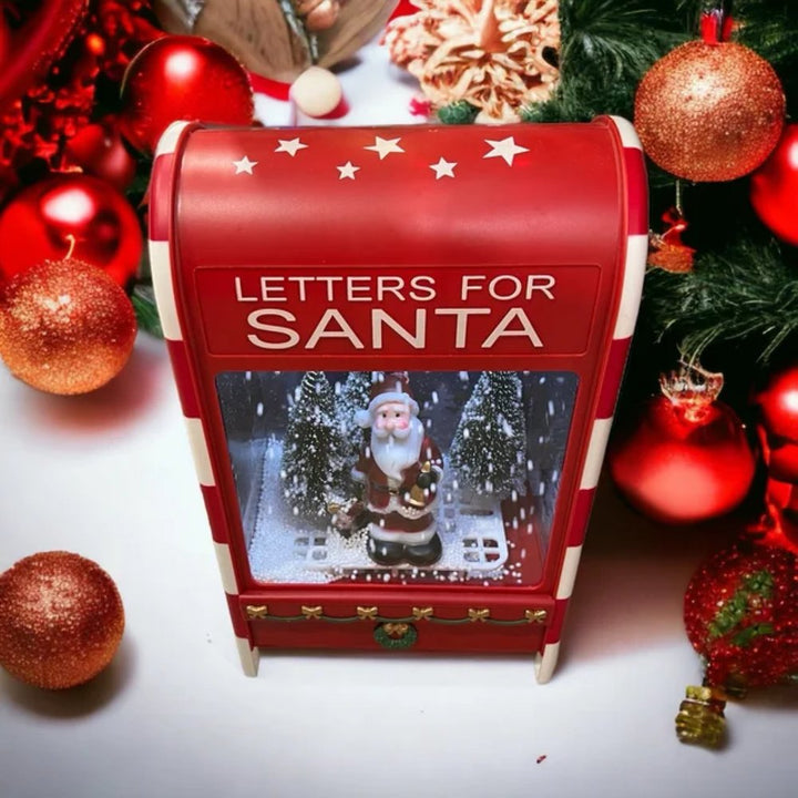 Babble Wrap Light Up Musical Mailbox- Santa in a Snowfall