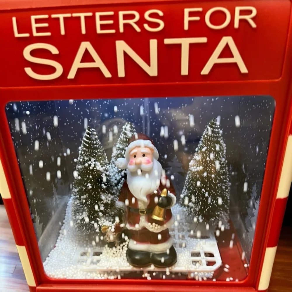 Babble Wrap Light Up Musical Mailbox- Santa in a Snowfall