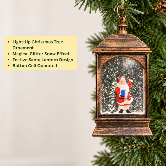Light Up Santa Lantern Hanging