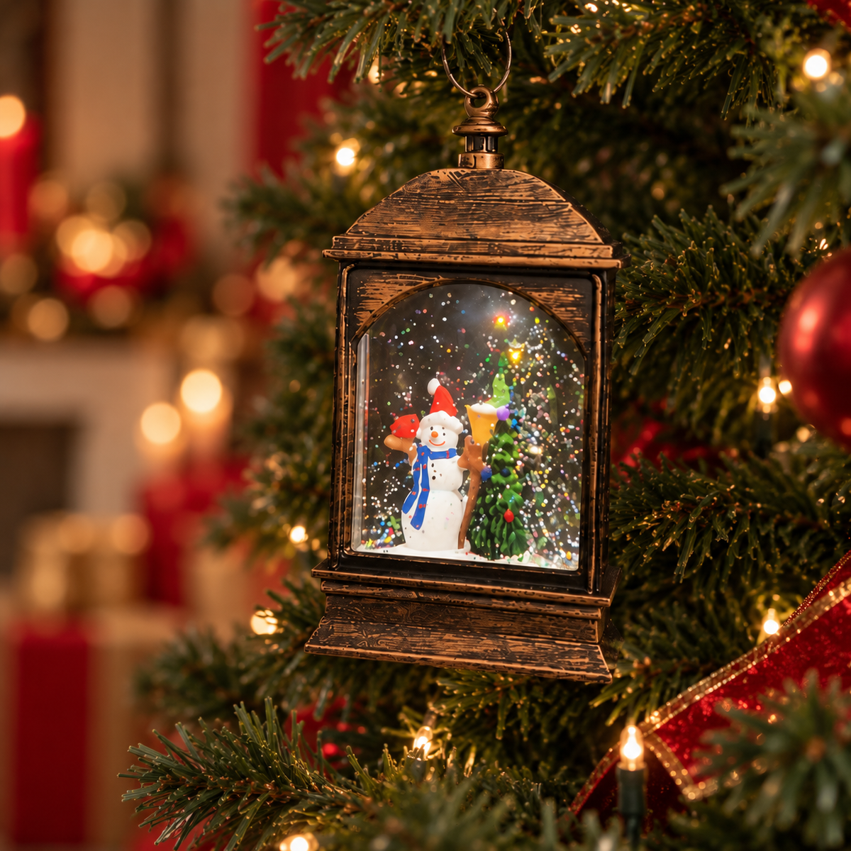 Light Up Snowman Lantern Hanging