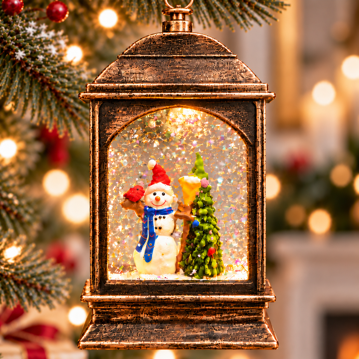 Light Up Snowman Lantern Hanging