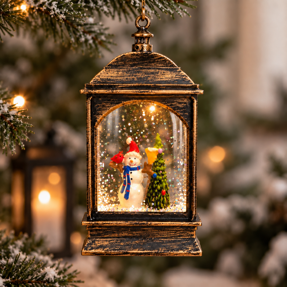 Light Up Snowman Lantern Hanging