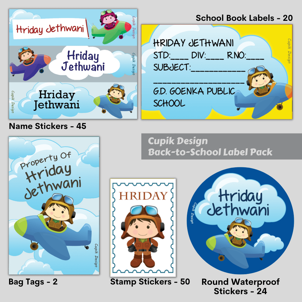 Lil Pilot - Back to School Label Pack