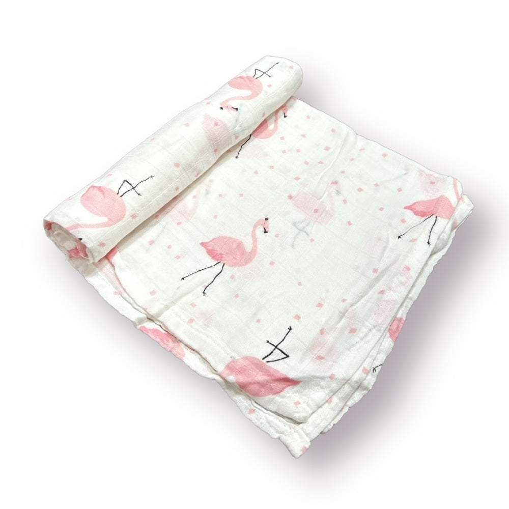 Lily Flamingo Muslin Swaddles - Set of 2