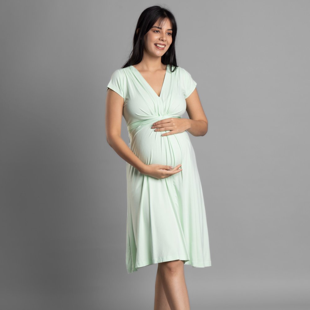 Lime Maternity Everyday Dress