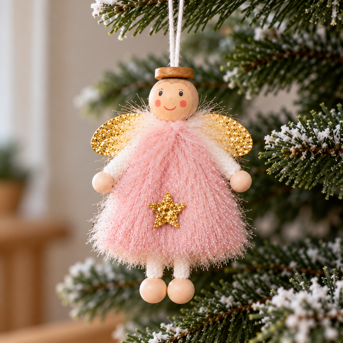 Little Angel Soft Fabric Christmas Ornaments - Set of 3