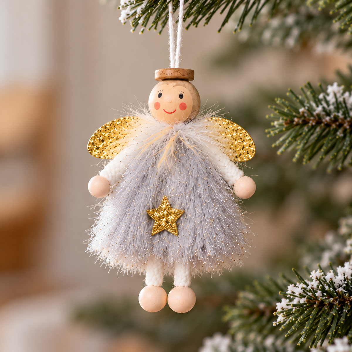 Little Angel Soft Fabric Christmas Ornaments - Set of 3