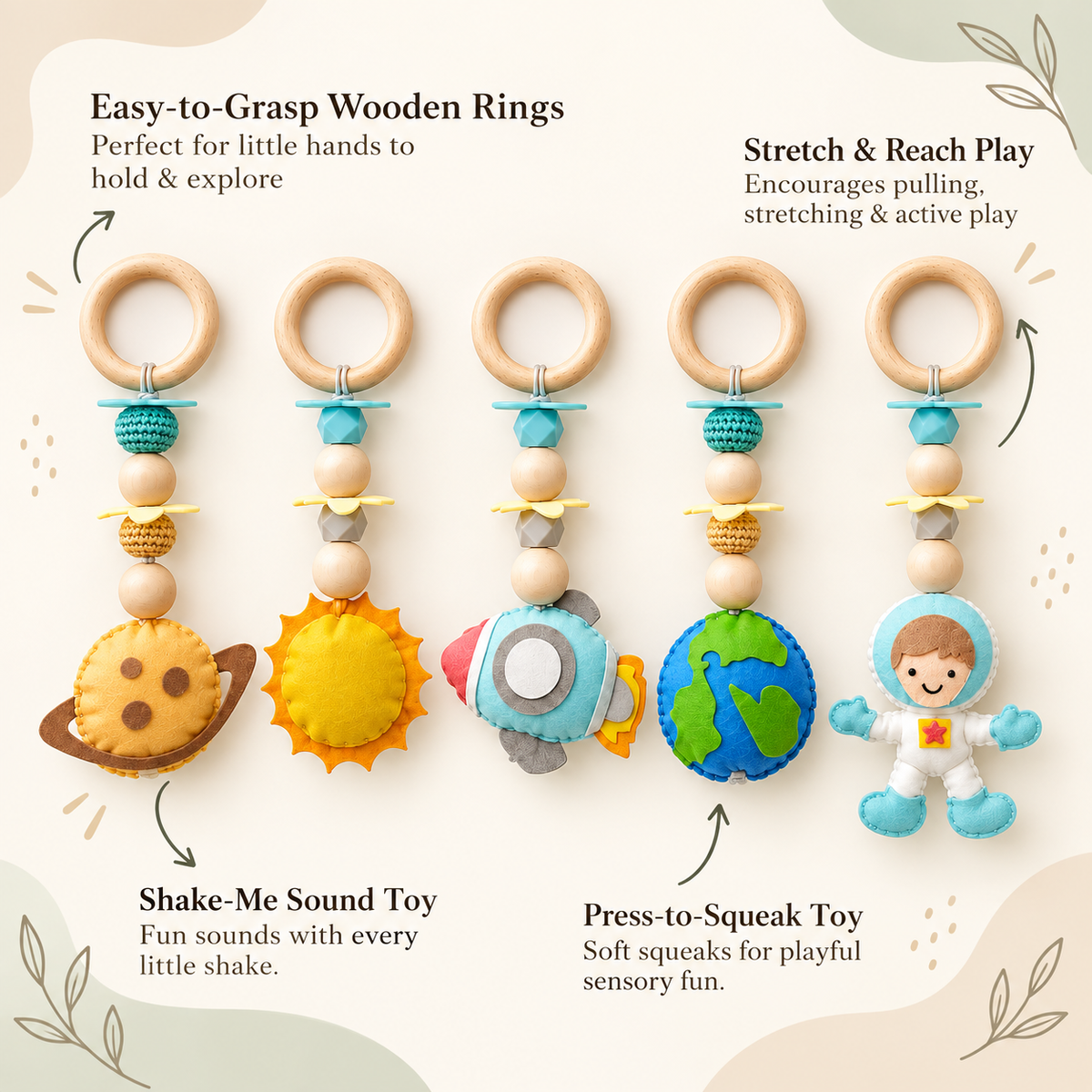 Little Galaxy – Wooden Baby Play Gym 🪐