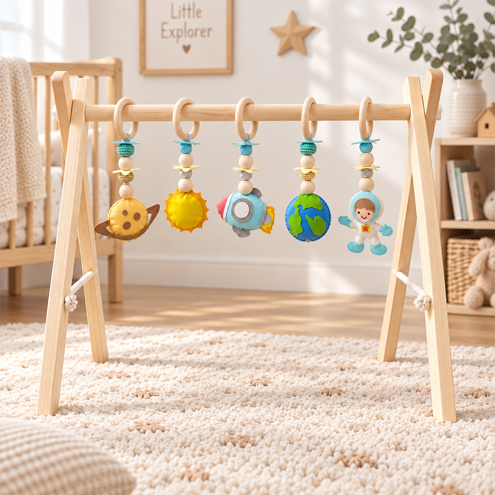 Little Galaxy – Wooden Baby Play Gym 🪐