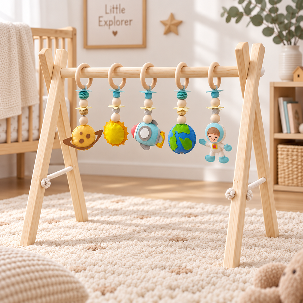 Little Galaxy – Wooden Baby Play Gym 🪐