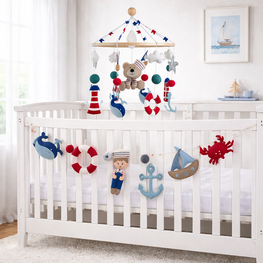 Little Sailor Cot Mobile & Bunting Combo