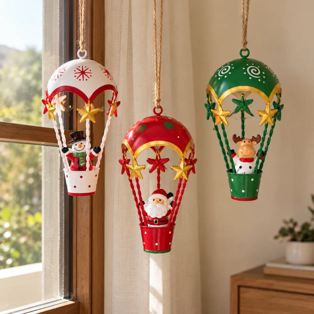 Little Sky Dreamers Christmas Balloon Ornaments - Set of 3