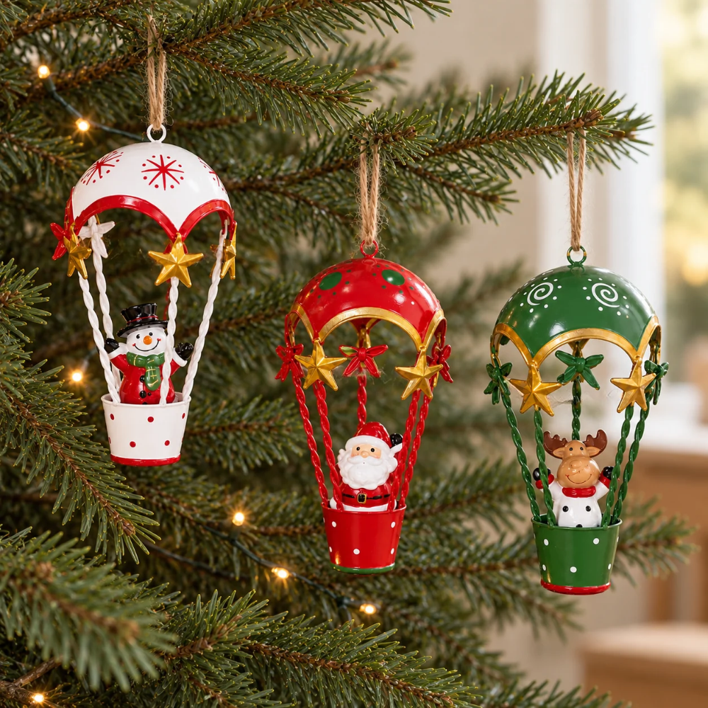 Little Sky Dreamers Christmas Balloon Ornaments - Set of 3