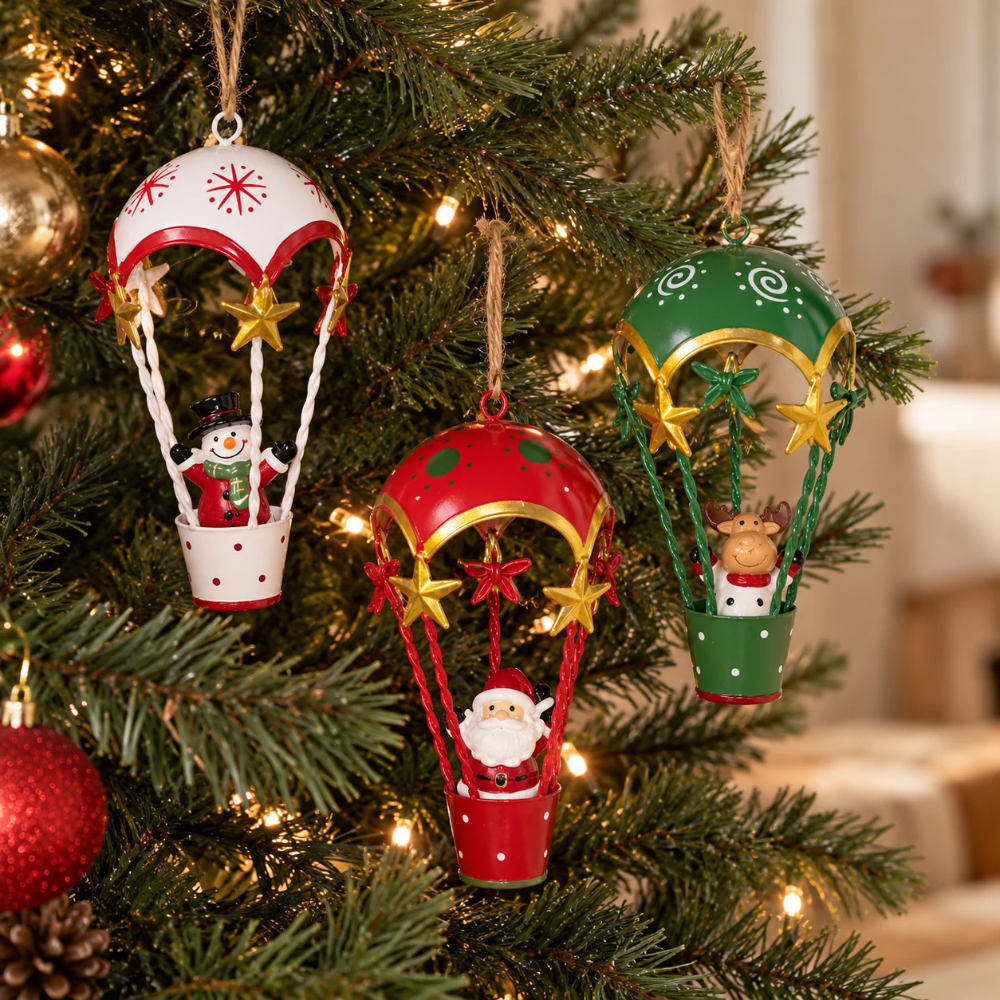 Little Sky Dreamers Christmas Balloon Ornaments - Set of 3