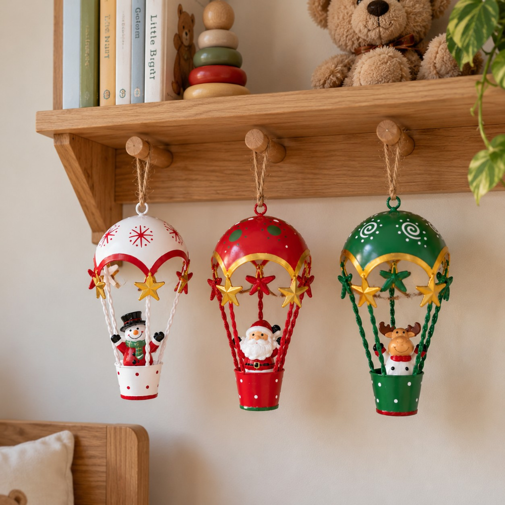 Little Sky Dreamers Christmas Balloon Ornaments - Set of 3