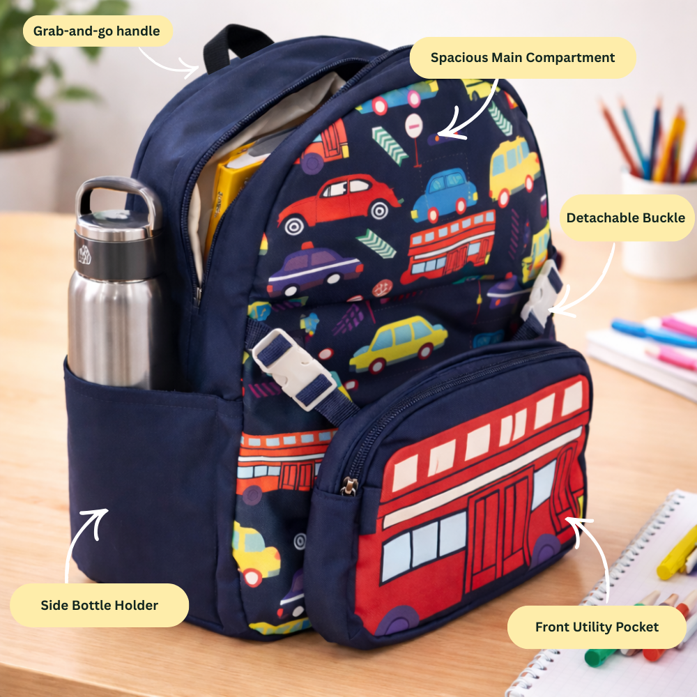 Little City Explorer  For Todlers & Kids -Midnight Metro Backpack
