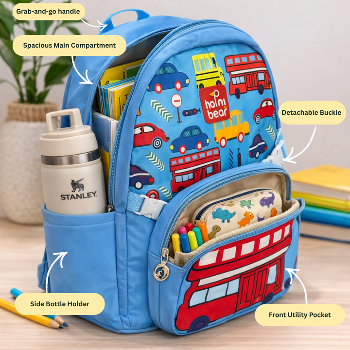 Little City Explorer  For Todlers & Kids -Skyline Traffic Backpack