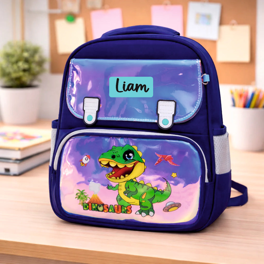 Little Dreamers Hologram Backpack For Todlers & Kids  -Dino Blast Adventure