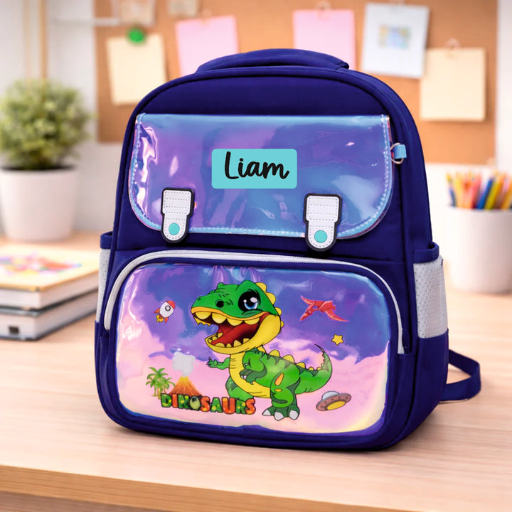 Little Dreamers Hologram Backpack For Todlers & Kids  -Dino Blast Adventure