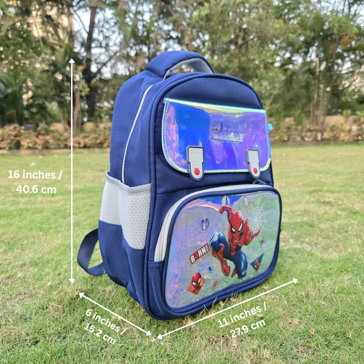 Little Dreamers Hologram Backpack For Todlers & Kids  - Spider Power Edition