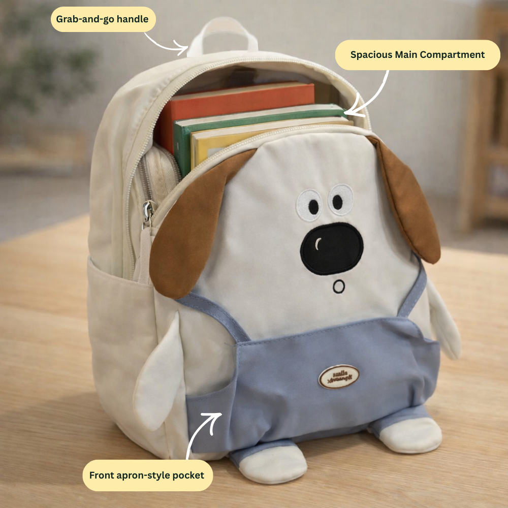 Little Paws Preschool  Adventure Collection -Biscuit Bear Overalls Backpack