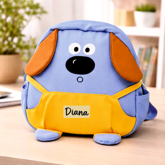 Little Paws Preschool Adventure Collection - Bubbles Blue Overalls Backpack