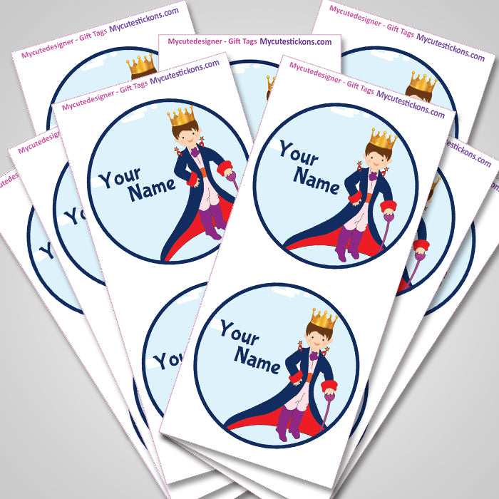 Personalised Gift Sticker - Little Prince - Set of 60