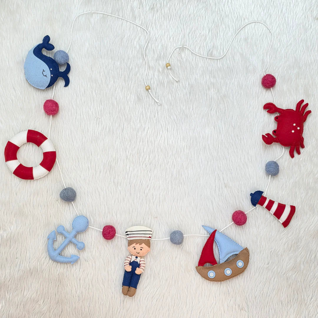 Little Sailor Cot Mobile & Bunting Combo