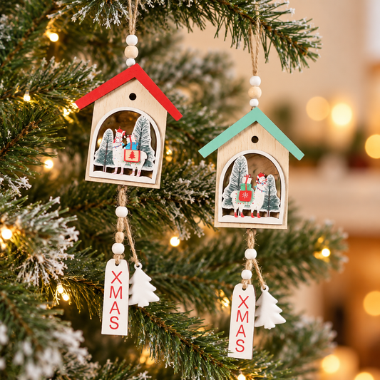 Llama Wooden Charms- Set of 2