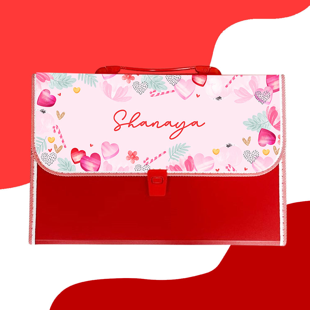 Personalised Folder -Love-Hearts