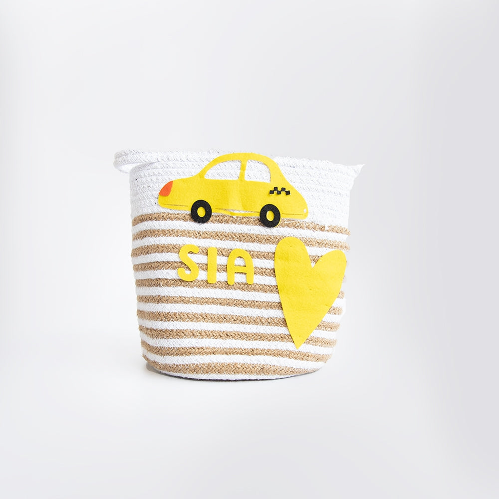 Love for Cars- Cotton Rope Baskets (Individual/Set Of 2)