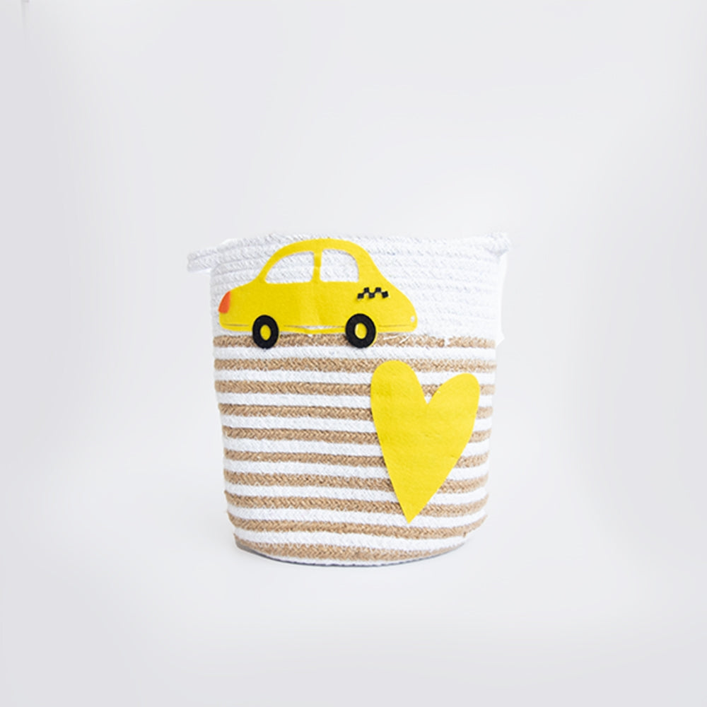 Love for Cars- Cotton Rope Baskets (Individual/Set Of 2)