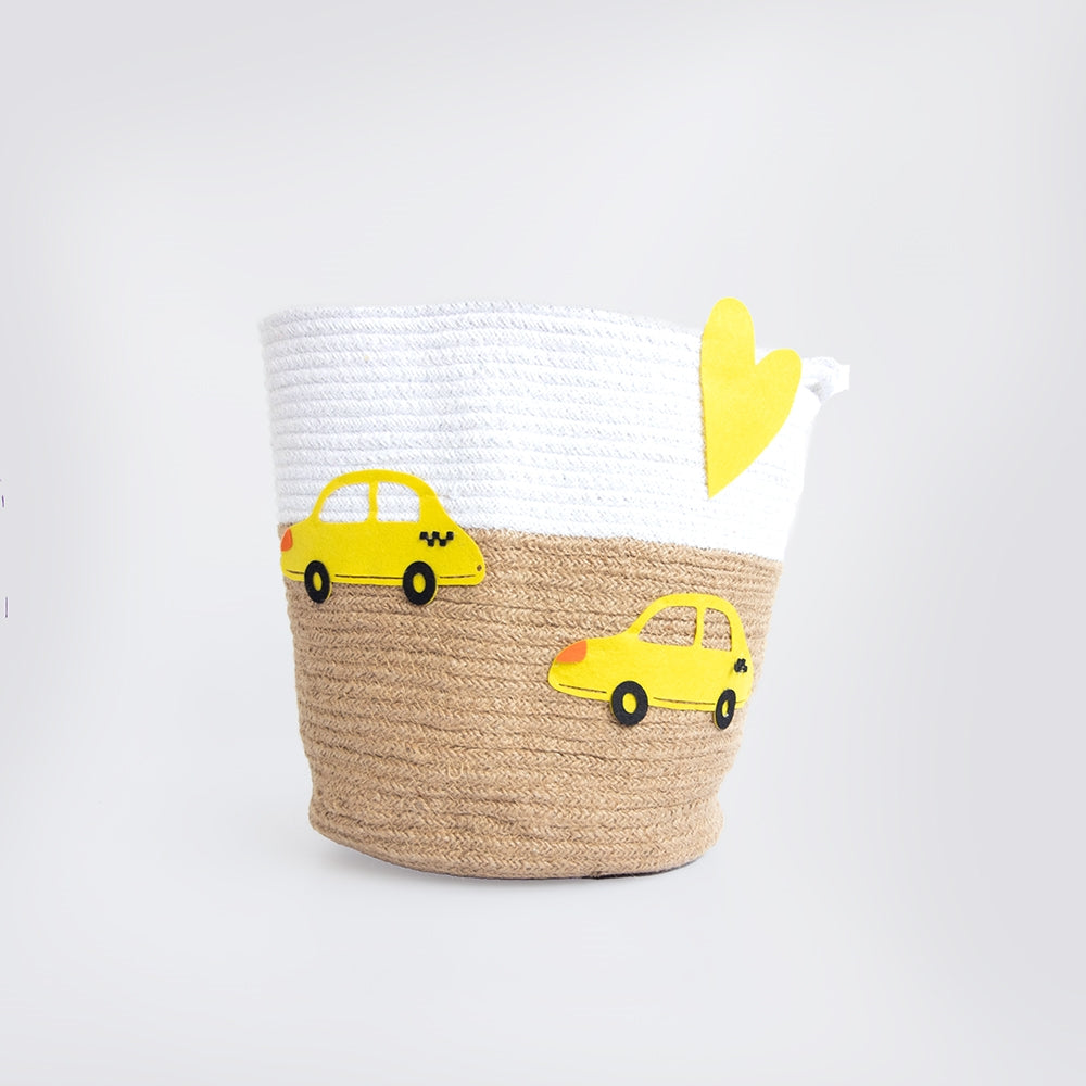 Love for Cars- Cotton Rope Baskets (Individual/Set Of 2)