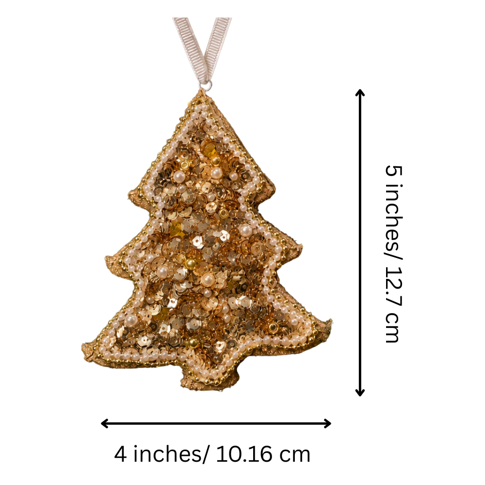 Luxury Gold Sequin Tree Ornament
