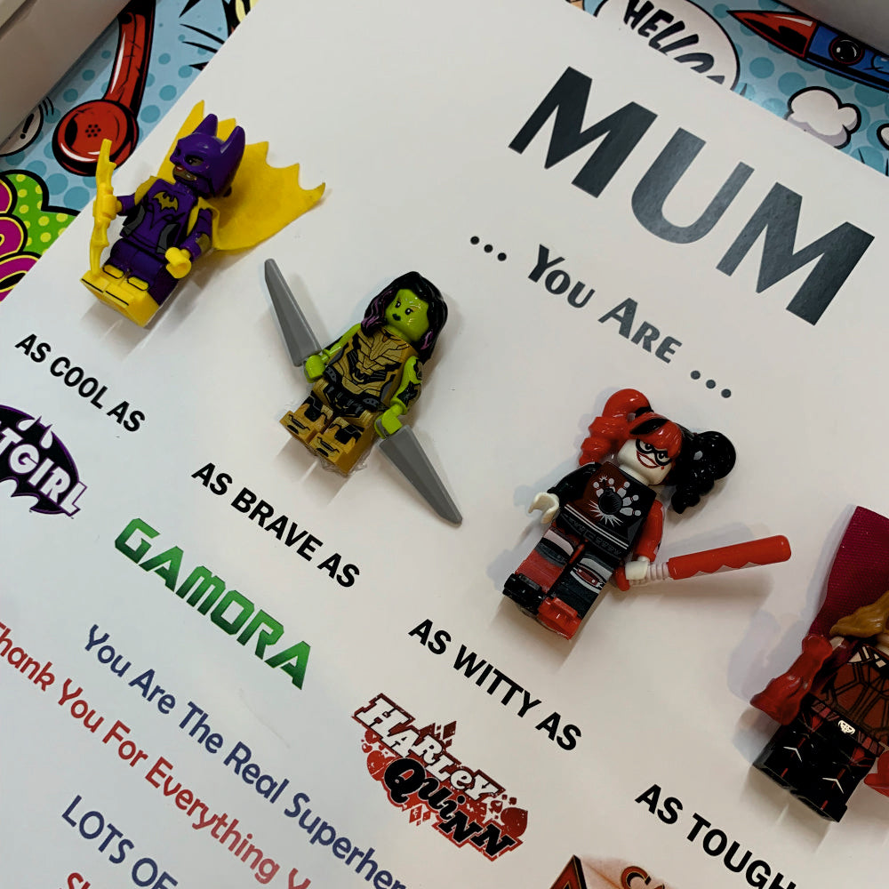 Super Mum Shadow Box Frame with 3D Lego