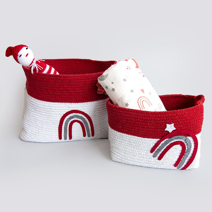 Magical Rainbows - Cotton Rope Baskets (Individual/Set Of 2)