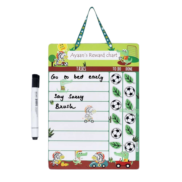 Magnetic Reward Chart - Animal Football Theme