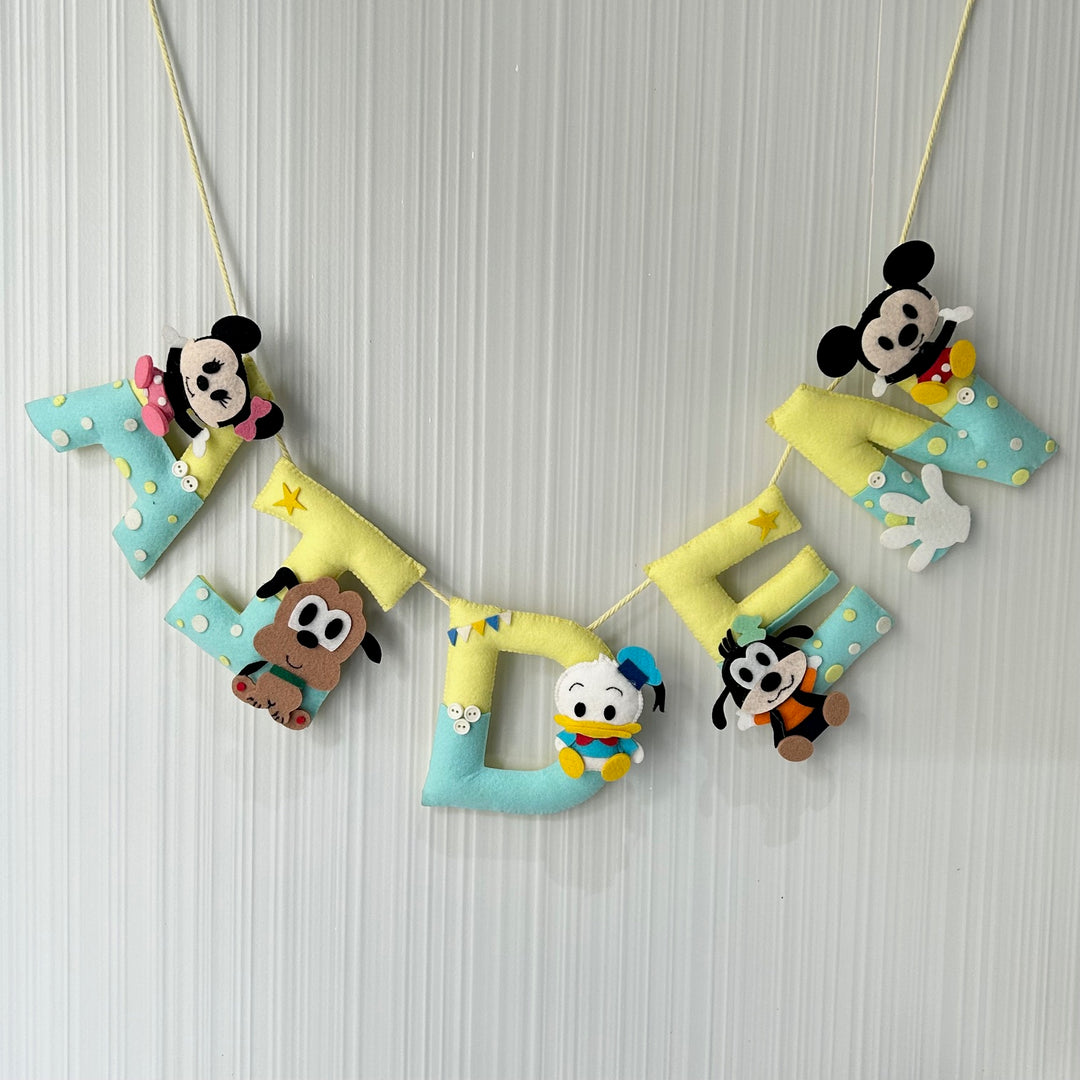 Babble Wrap Mickey's Clubhouse Name Bunting/Garland