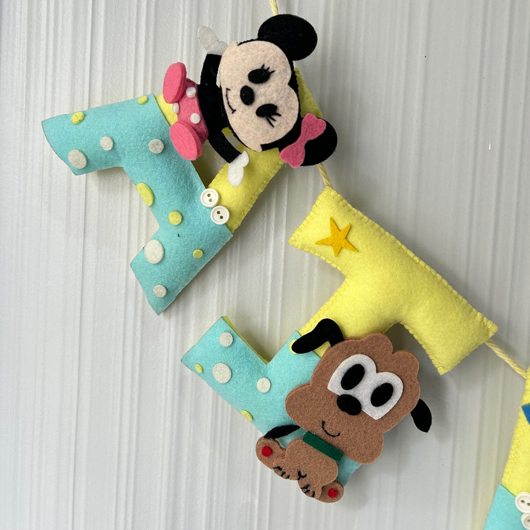 Babble Wrap Mickey's Clubhouse Name Bunting/Garland