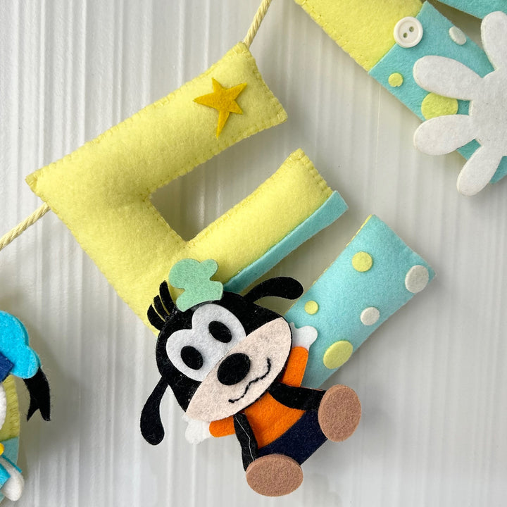 Babble Wrap Mickey's Clubhouse Name Bunting/Garland