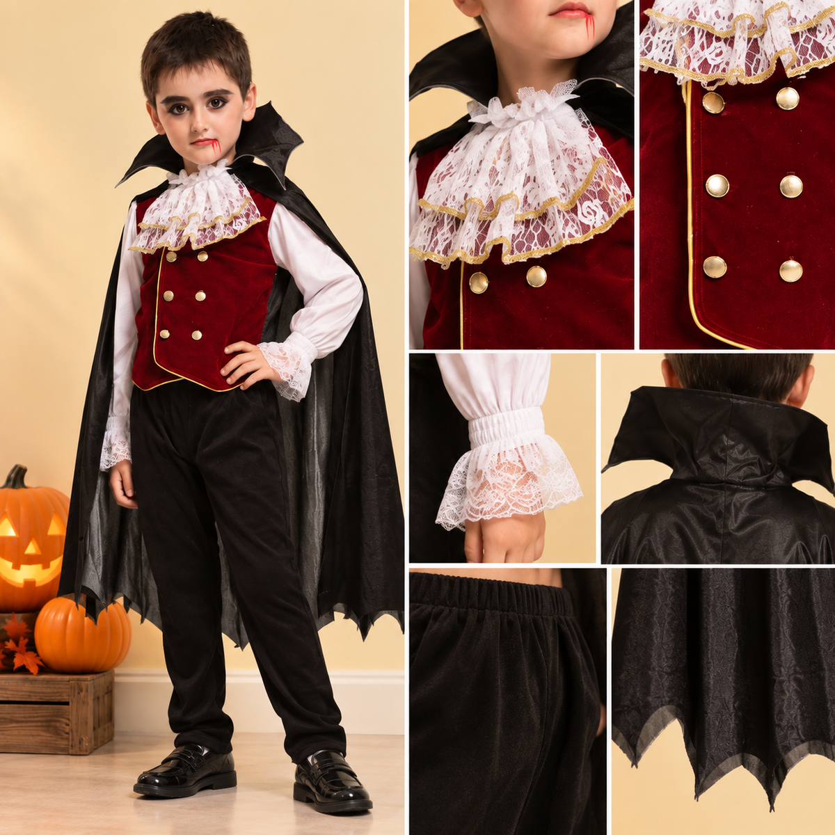 Midnight Vampire Costume for Kids