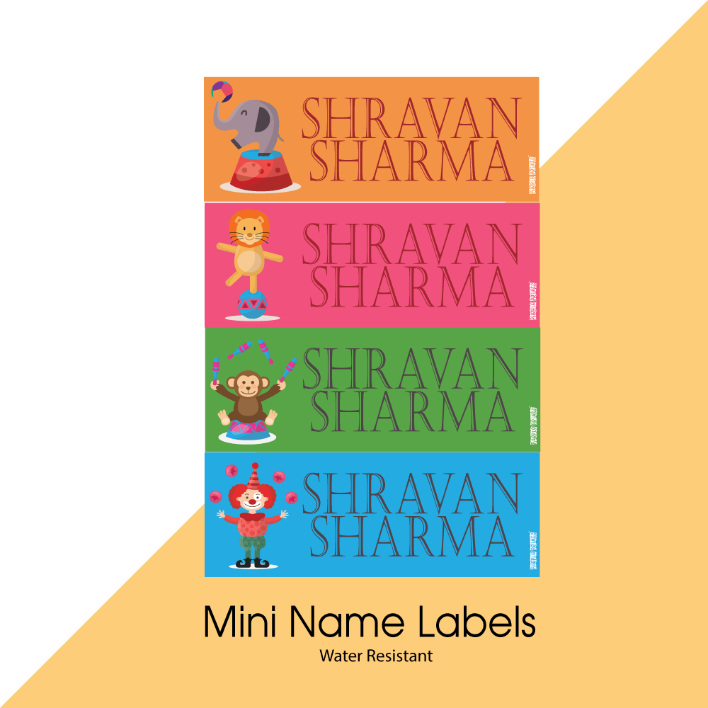 Mini Name Labels - Circus